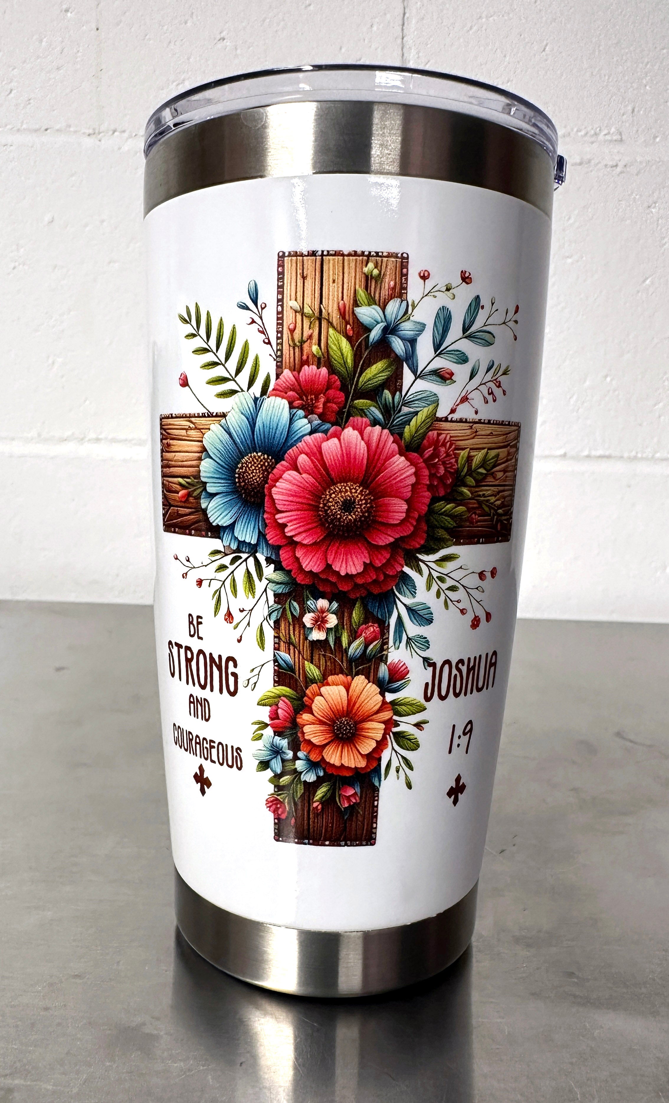 "BE STRONG AND COURAGEOUS JOSHUA 1:9" Cup