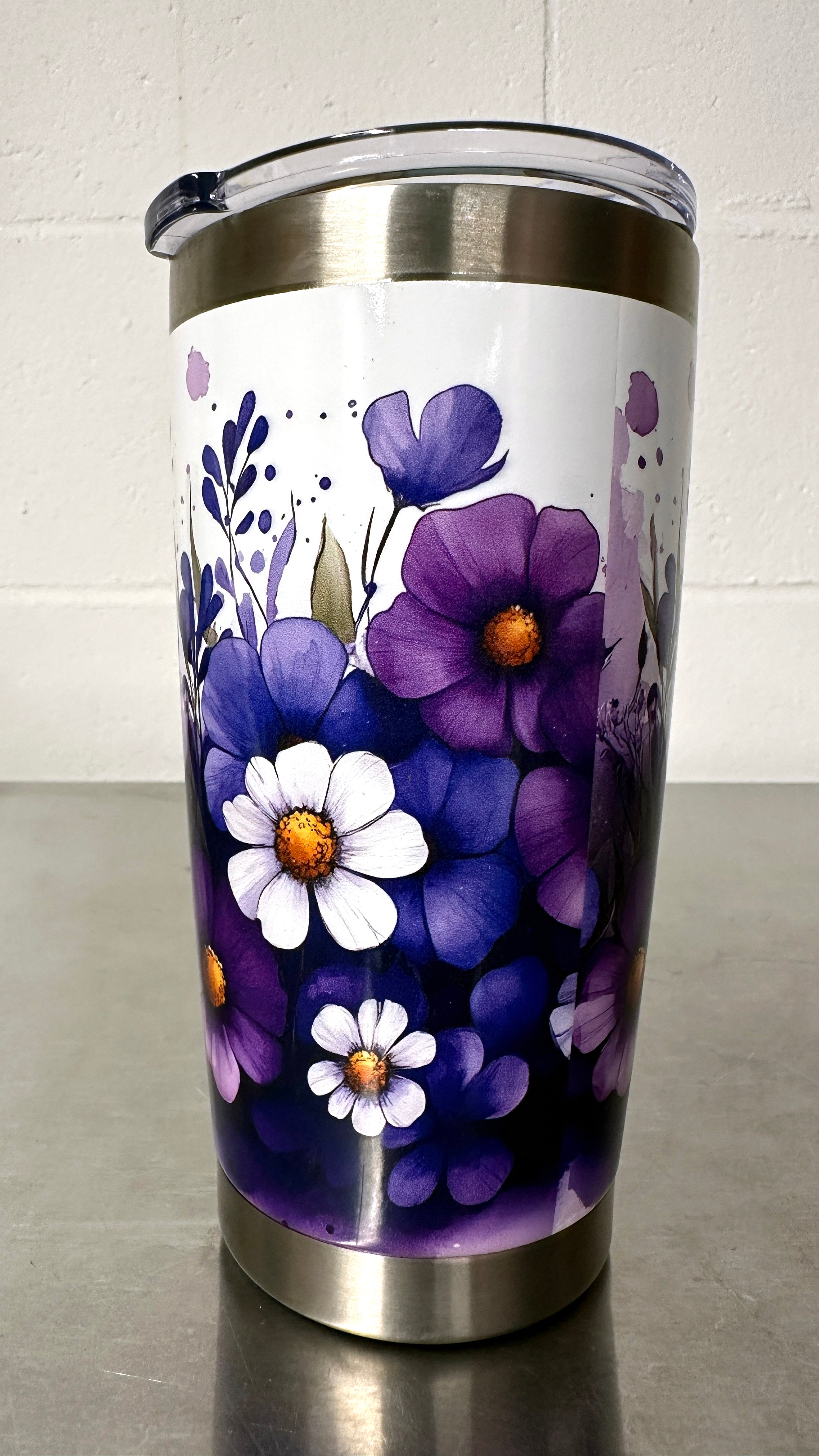 PURPLE FLORAL CUP