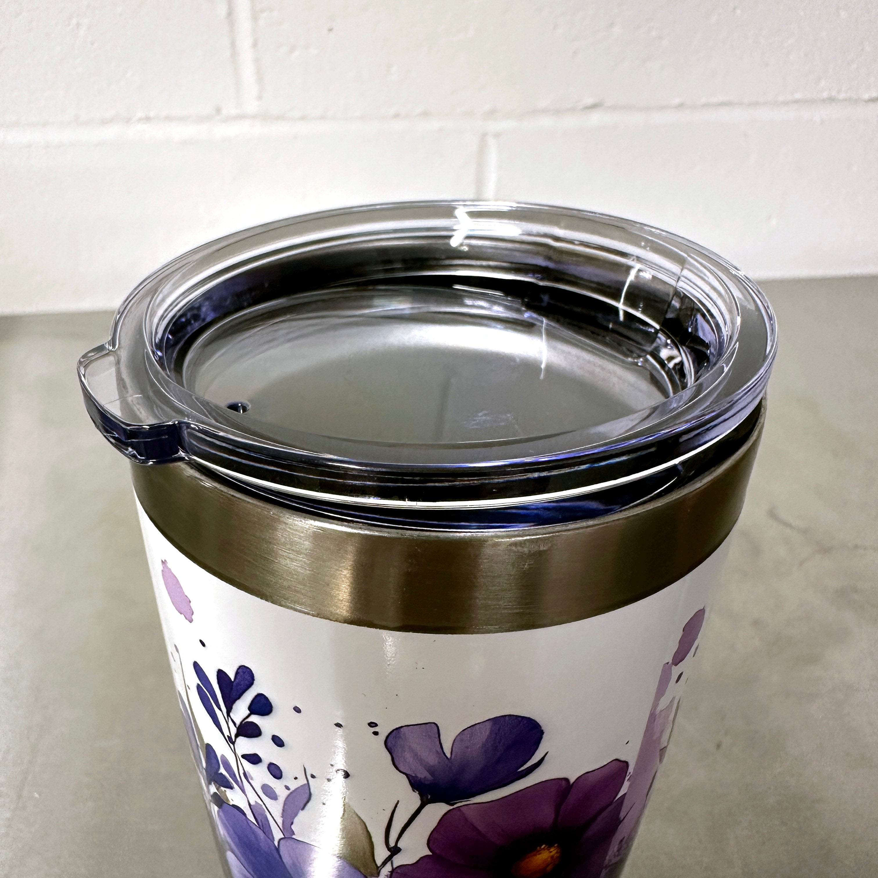 PURPLE FLORAL CUP