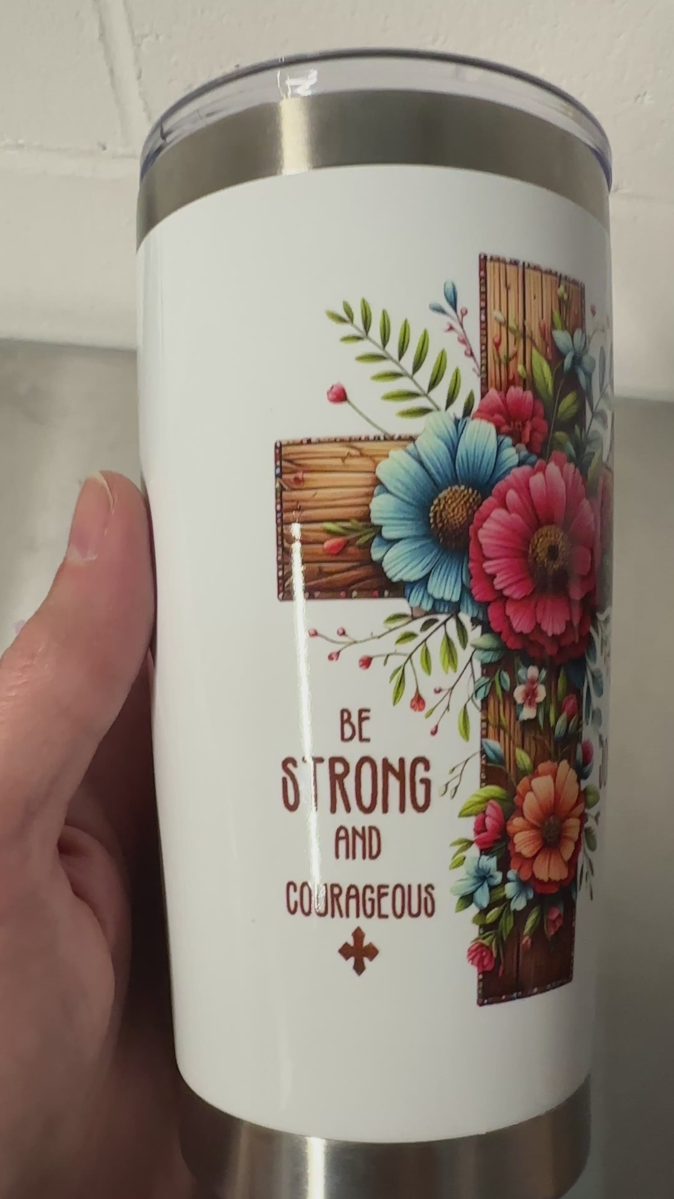 "BE STRONG AND COURAGEOUS JOSHUA 1:9" Cup